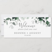 Emerald Greenery Hanging Seating Chart Header (Rückseite)