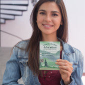 Emerald Greenery Mountain Pine QR Code Wedding RSVP Karte