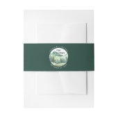 Emerald Greenery Mountain Pine Rustikale Hochzeit Einladungsbanderole (Vorderseite Beispiel)