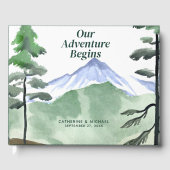 Emerald Greenery Mountain Pine Rustikale Hochzeit Gästebuch (Vorderseite)