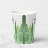 Emerald Greenery Mountain Pine Rustikale Hochzeit Pappbecher (Rechts)