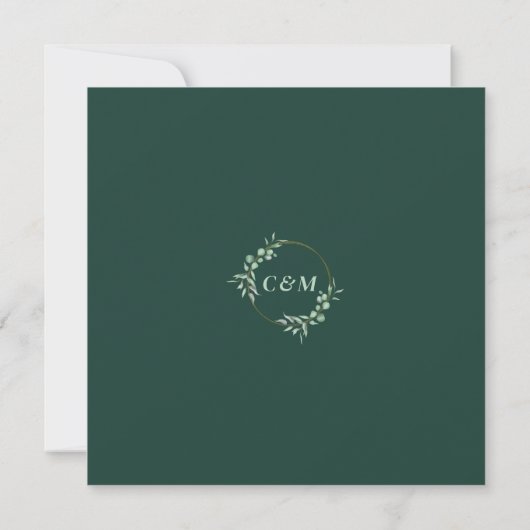 Emerald Greenery Mountain Rustic QR Code Wedding Save The Date (Rückseite)