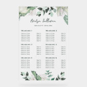 Emerald Greenery Preisliste Acrylschild (Vorderseite)