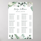 Emerald Greenery Price List Poster (Vorne)