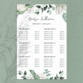 Emerald Greenery Price List Poster