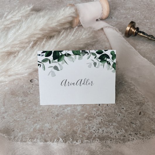 Emerald Greenery Printable Wedding Place Cards Einladung
