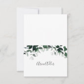 Emerald Greenery Printable Wedding Platzkarten (Vorderseite)