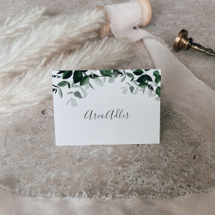 Emerald Greenery Printable Wedding Platzkarten