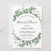 Emerald Greenery Probe Dinner Einladung (Vorderseite)