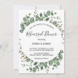 Emerald Greenery Probe Dinner Einladung