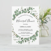 Emerald Greenery Probe Dinner Einladung (Stehend Vorderseite)