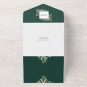 Emerald Greenery QR Code Wedding All In One Einladung (Außenbereich)