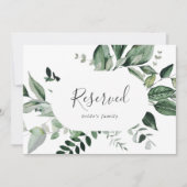 Emerald Greenery Reserved Sign (Vorderseite)