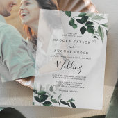 Emerald Greenery Rustic Modern Boho Moody Wedding Pergament Einladungen