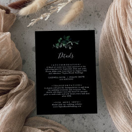 Emerald Greenery | Schwarze Hochzeiten Begleitkarte