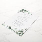 Emerald Greenery | Silberhüpfen Folieneinladung (Gedreht)