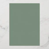 Emerald Greenery | Silberhüpfen Folieneinladung (Rückseite)