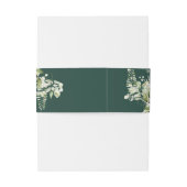 Emerald Greenery String Lights Wedding Einladungsbanderole (Rückseitenbeispiel)