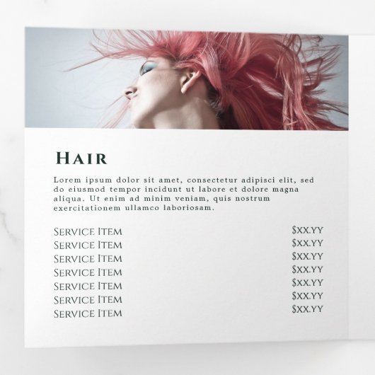 Emerald Greenery Trifold Broschüre (Innen Erste Seite)