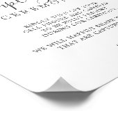 Emerald Greenery Unplugged Ceremony Sign Poster (Ecke)