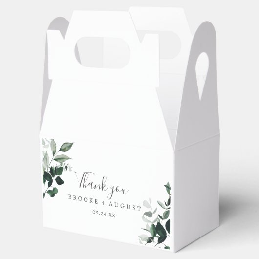 Emerald Greenery Vielen Dank Geschenkschachtel (Geöffnet)