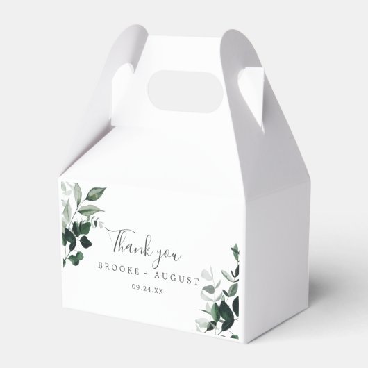 Emerald Greenery Vielen Dank Geschenkschachtel (Vorderseite)