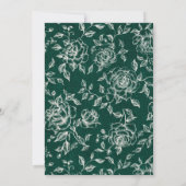 Emerald Greenery Vintag Botanische Hochzeit Einladung (Rückseite)