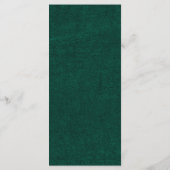 Emerald Greenery Vintag Botanische Hochzeit Menükarte (Rückseite)