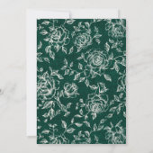 Emerald Greenery Vintag Botanische Hochzeit Save The Date (Rückseite)