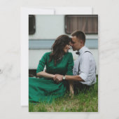 Emerald Greenery Vintag Botanische Hochzeit Save The Date (Rückseite)