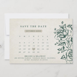 Emerald Greenery Vintag Botanische Hochzeit Save The Date