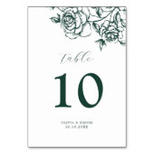 Emerald Greenery Vintag Botanische Hochzeit Tischnummer (Vorderseite)