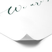 Emerald Greenery Vintag Botanische Hochzeit Willko Poster (Ecke)