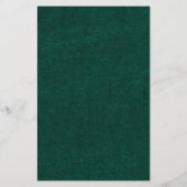 Emerald Greenery Vintag Botanische Hochzeitsmenü (Rückseite)