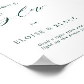 Emerald Greenery Vintag Botanischer Lass Liebe Glü Poster (Ecke)