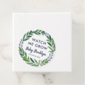 Emerald Greenery Watch Me Grow Baby Shower Geschenkanhänger (Beispiel)