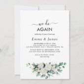 Emerald Greenery "We Do Again" Vow Erneuerung Einladung (Vorderseite)