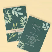 Emerald Greenery Wedding Einladung