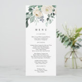 Emerald Greenery Wedding Elegant Menükarte (Stehend Vorderseite)