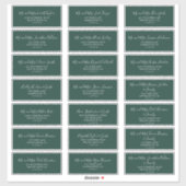 Emerald Greenery Wedding Guest Address Labels (Blatt)