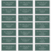Emerald Greenery Wedding Guest Address Labels (Vorderseite)