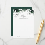 Emerald Greenery Wedding Hinweiskarte<br><div class="desc">Diese smaragdgrüne Trauungsberatungskarte ist perfekt für eine Hochzeit und kann für jede Veranstaltung verwendet werden. Das elegante und dennoch rustikale Design besticht durch stimmungsvolle, dunkelgrüne Blätter und Eukalyptus mit einem modernen böhmischen Waldgefühl. Diese Ratschläge können als Gästebuchalternative für Hochzeitsempfang, Brautparty, Babydusche oder Abschlussfeier verwendet werden. Personalisieren Sie die Karte mit...</div>