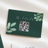 Emerald Greenery Wedding QR Code Begleitkarte