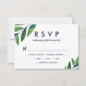 Emerald Greenery Wedding RSVP (Vorderseite)