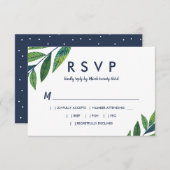 Emerald Greenery Wedding RSVP (Vorne/Hinten)