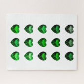 Emerald Heart form Green Gemstone Puzzle (Horizontal)