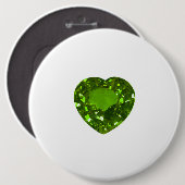 Emerald Heart Green Button (Vorne & Hinten)