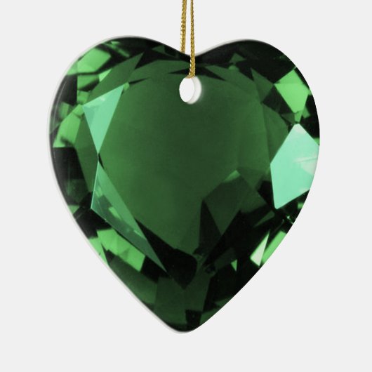Emerald Heart Keramik Ornament (Rechts)