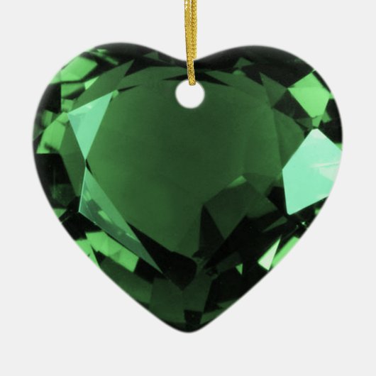 Emerald Heart Keramik Ornament (Vorne)