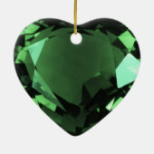 Emerald Heart Keramik Ornament (Hinten)